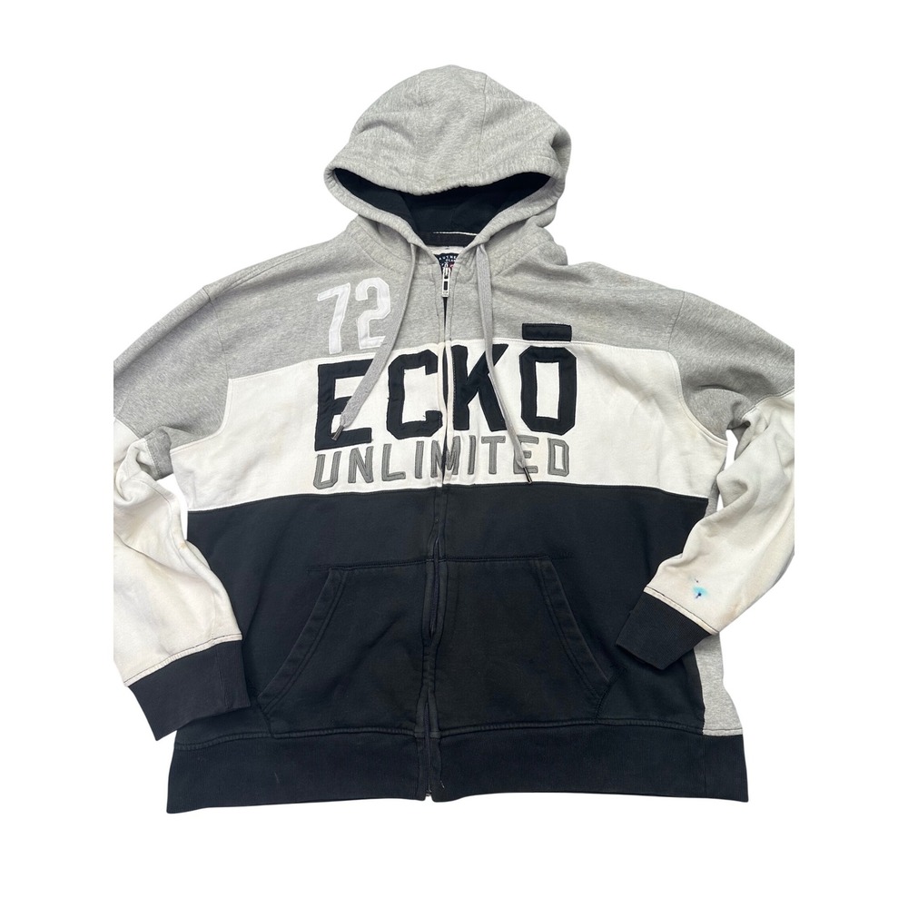 Ecko Unltd Full Zip Hoodie  Vintage 90's‎ Mens XXL Streetwear 1972